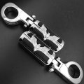 Hongk- Eagle Hawk Shape Front 1 2 Highway Stiletto 4475 Foot Pegs P-clamps Compatible With Goldwing Gl Chrome Body Black Rubber