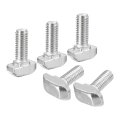 30pcs T-slot Bolts M6 X 16mm Hammer Head Bolt T Screw Drop-in Stud For 3030 Series Aluminum Extrusion Profile 304 Stainless 