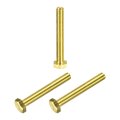 Brass Hex Bolts M8x60mm 3pcs Fully Thread Grade 4 8 Solid Hexagon Head Bolt Machine Screws For Machinery 