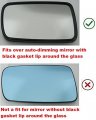 Fit Over Auto-dimming Mirror Glass With Full Size Adhesive For Bmw 2002-2008 745 750 760 7 Series Driver Side View Left Lh