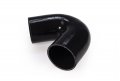 Squirrelly 2 5 Inch Black Silicone Coupler 3 Layers Of Polyester Reinforcement Suitable 2x T-bolt Clamps 135 Degree Soft Hose 