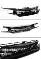 Glossy Black Jdm Battle Style Front Hood Grill Grille Compatible With 2016-2018 Honda Civic Non-si Models And 2016-2021
