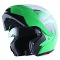 1storm Motorcycle Street Bike Modular Flip Up Dual Visor Sun Shield Full Face Helmet Glossygreen X-small 