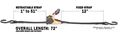 Package Of 2 1 X 6ft Retractable Ratchet Tie-down Straps 