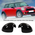 Kimiss Glossy Black Mirror Cover For Left Right Side Replacement Fits R55 R56 R57 R58 R59 R60 R61 Exterior Wing Cap