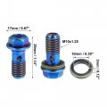 Uxcell 10 Set M10x1 25 Oil Drain Plug Bolt Screw With 20 Washer Universal For Car Motorcycle Blue