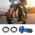 Uxcell 10 Set M10x1 25 Oil Drain Plug Bolt Screw With 20 Washer Universal For Car Motorcycle Blue