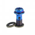Uxcell 10 Set M10x1 25 Oil Drain Plug Bolt Screw With 20 Washer Universal For Car Motorcycle Blue