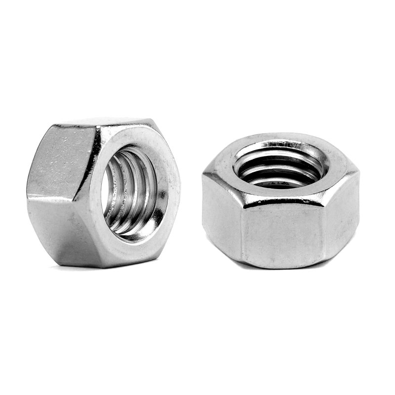 1 2-13 Hex Nuts 100 Pieces 304 Stainless Steel 18-8 Full Thread External Drive Bright Polished Finish Silver