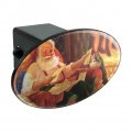 Christmas Holiday Dear Santa Reading Letters Oval Tow Trailer Hitch Cover Plug Insert