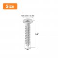 Uxcell 6x3 4 Flat Head Sheet Metal Screws 100pcs Phillips Drive Wood 304 Stainless Steel Self Tapping