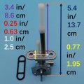 Tuzliufi Fuel Cock Petcock Valve Switch For Kawasaki Kdx200 Kdx220 Kef300 Kfx250 Kfx400 Klf220 Klf300 Klf400 Klr250 Klr650