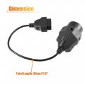 X Autohaux Obd 1 20-pin To Obd2 16-pin Diagnostic Tool Adapter Connector Cable For Bmw E36 E46 E38 E39 E53
