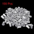 Uxcell 10-24 Rivet Nuts Aluminium Alloy Knurled Flat Head Threaded Insert Nut Silver 100pcs