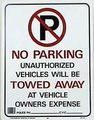 Hy-ko Parking Lot Sign Red 19 H X 15 W No Plastic 