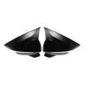 1 Pair Car Rear View Driver Passenger Side Mirror Cover Cap Overlay Gloss Black For Seat Leon Mk3 5f Ibiza Mk5 2013-2019 Models 