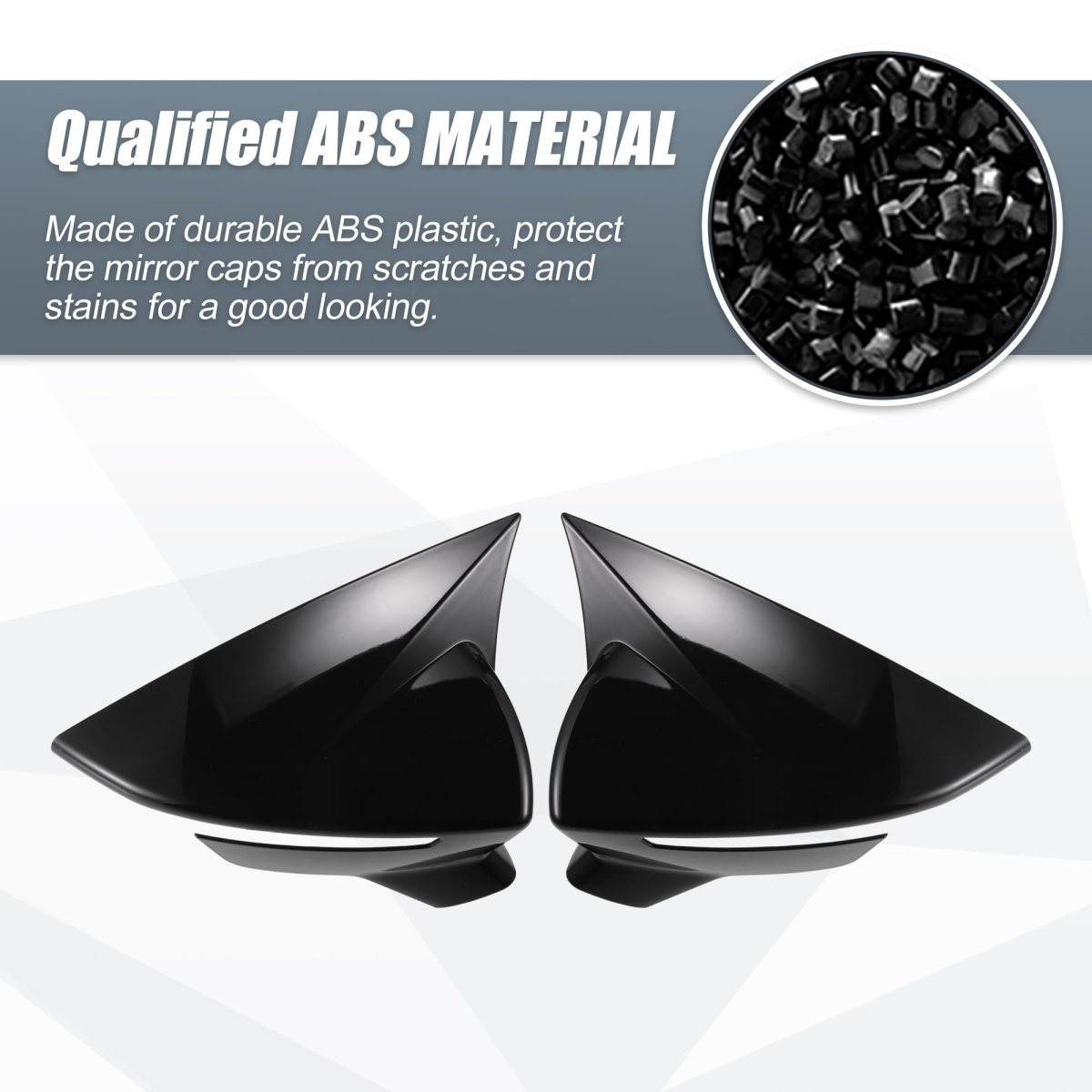Gloss Black Rear View Mirror Cover Cap Overlay For Seat Leon Mk3 5f Ibiza Mk5 2013 2019 Driver And Passenger Side Pair Models