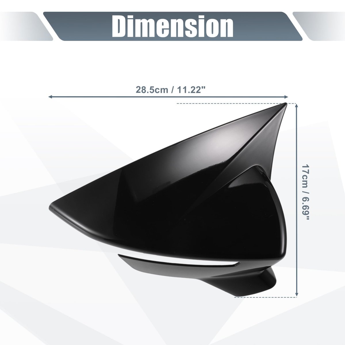Gloss Black Rear View Mirror Cover Cap Overlay For Seat Leon Mk3 5f Ibiza Mk5 2013 2019 Driver And Passenger Side Pair Models