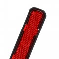 X Autohaux Front Lower Fork Reflector Sticker Rear Saddlebag Reflective Cover Universal Oval Red 2 Pcs