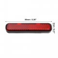X Autohaux Front Lower Fork Reflector Sticker Rear Saddlebag Reflective Cover Universal Oval Red 2 Pcs