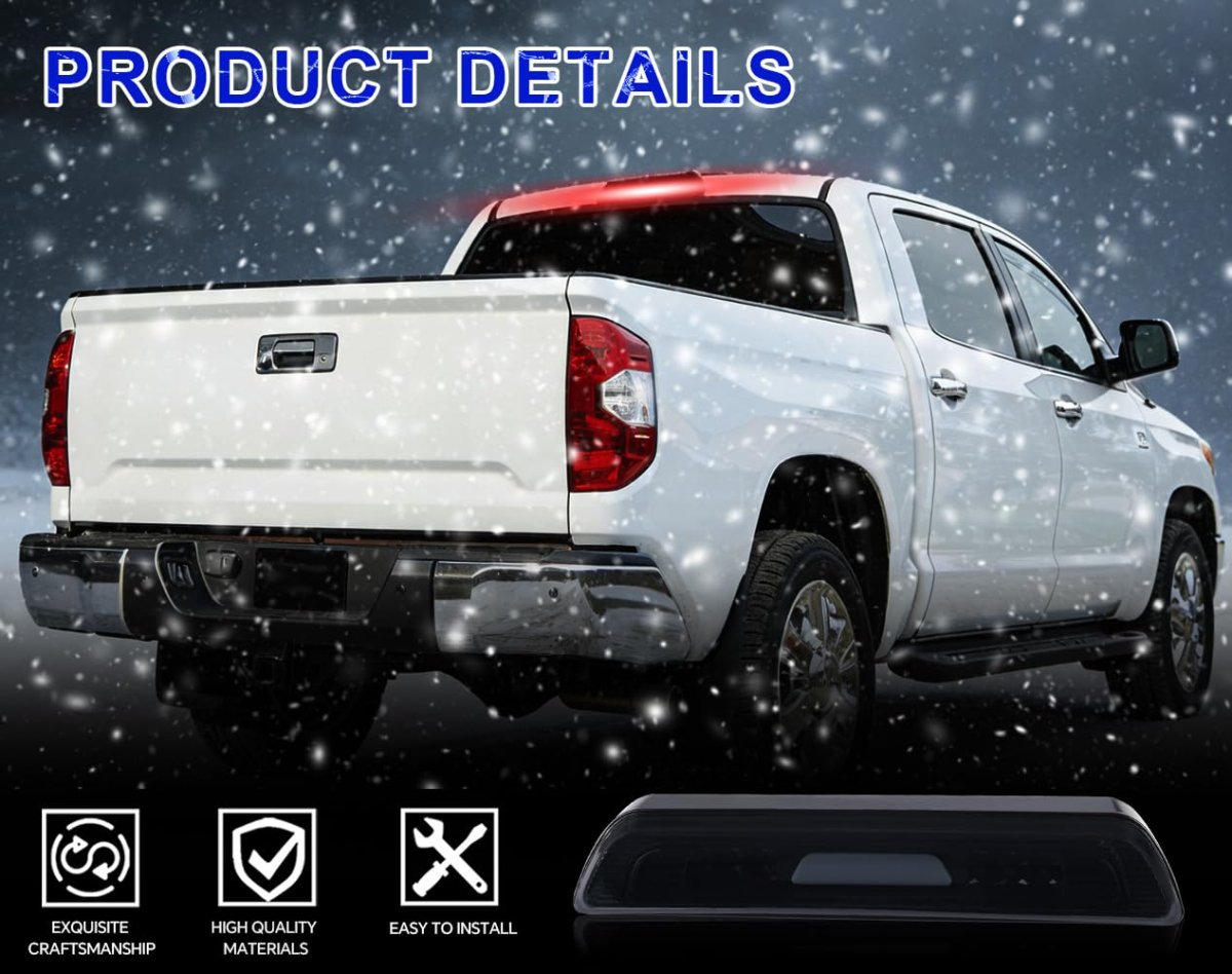 Led 3rd Brake Light For 2007 2018 Toyota Tundra Rear Trailer Cargo Stop Lamp With Black Housing And Smoky Lens 81570 0c050
