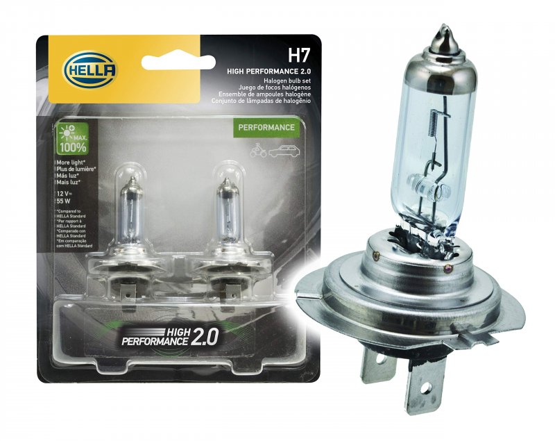 Hella H7 2 0tb High Performance Bulb V 55w 2 Pack