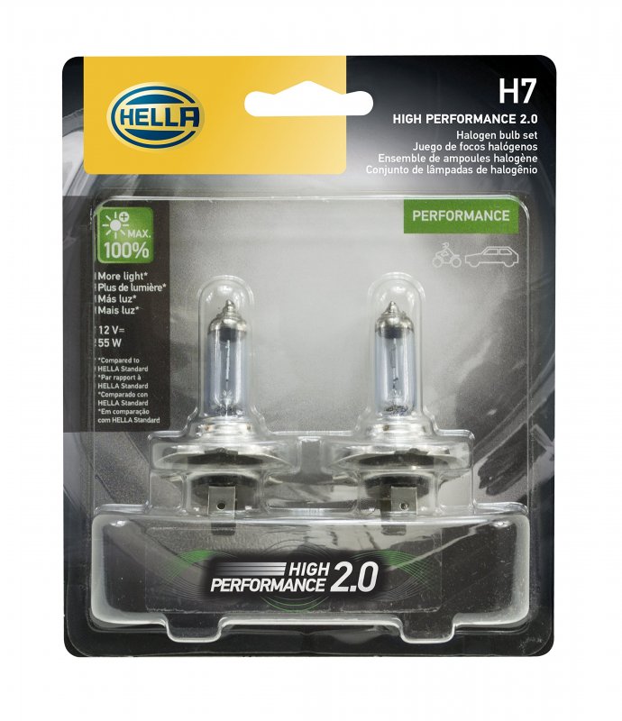 Hella H7 2 0tb High Performance Bulb V 55w 2 Pack