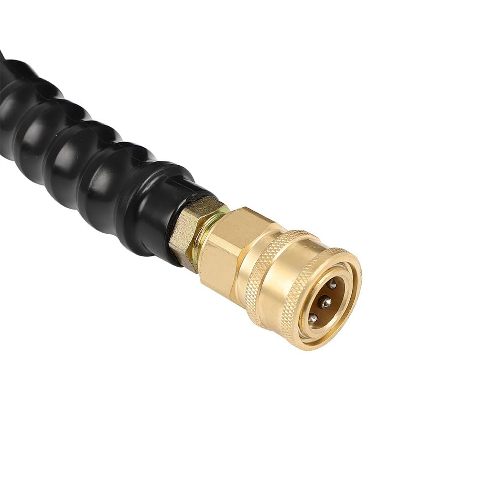 Pressure Washer Hose 1 4 In X 25 Ft 4000 Psi Wear Resistant Power With 3 8 To M22 14 Quick Connect Set