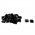 35pcs 40 X 40mm Plastic Square Ribbed Tube Inserts End Cover Cap For 1 46 To 54 Inner Size Furniture Chair Desk Feet Floor 