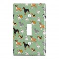 Plenty Of Dogs Pattern Plastic Wall Decor Toggle Light Switch Plate Cover 