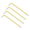 Uxcell 4mm Ball End Hex Key Wrench L Shaped Long Arm S2 Steel Repairing Tool 4 Pcs