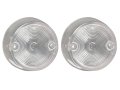 Back Up Light Lenses For 1960-63 Falcon Ranchero And 1962-63 Comet Clear Round Lh Rh Pair C0db-15514 