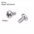 Uxcell M2 5x4mm Machine Screws Pan Phillips Cross Head Screw 304 Stainless Steel Fasteners Bolts 30pcs