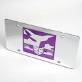 Stockdale Nyu Bobcats Logo License Plate Silver Mirrored 
