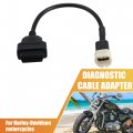 X Autohaux 6 Pin To Obdii Obd Cable Cord Diagnostic Adapter Motorcycle Obd2 Scanner Universal