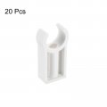 Uxcell Pvc Pipe Clamps Clips 20pcs For 20mm 3 4 Od Hose Hanger Support Pex Tubing U-shaped Water White