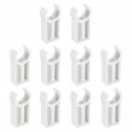 Uxcell Pvc Pipe Clamps Clips 20pcs For 20mm 3 4 Od Hose Hanger Support Pex Tubing U-shaped Water White