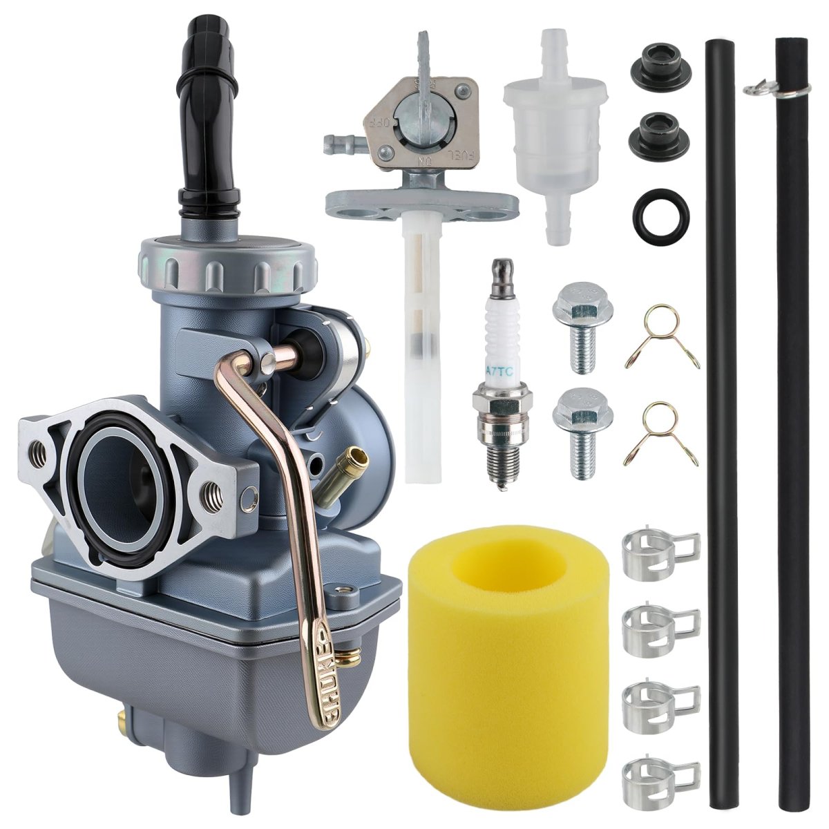 16100-176-671 Carburetor Kit For Honda Crf80f Xr80r Xr80 Xl80s Xr75 With Fuel Petcock Spark Plug Air Filter And Lines