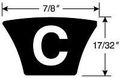 C128 Hi-power Ii Wide Belt For Industrial Applications And V Flat Drives 