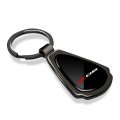 Chevrolet Corvette C8 Z06 Teardrop Logo Keychain Gunmetal Black Metal With Domed Resin Insert 2 125 X 1 25 In Official Licensed
