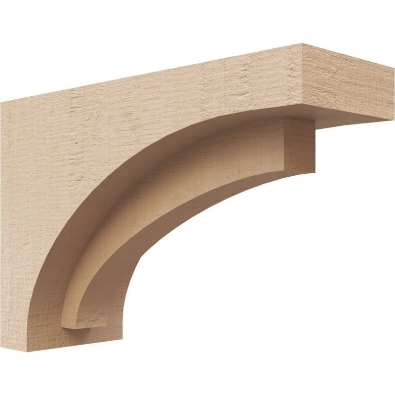 Ekena Millwork 3 W X 9 D 6 H Series Classic Rivera Rough Cedar Woodgrain Timberthane Corbel Primed Tan