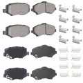 Front Rear Ceramic Brake Pads Set For Jeep Wrangler 3 8l 07-11 Dodge Nitro 7l 4 0l Liberty 08-12 -8pc 