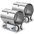 Auto Dynasty Pack Of 25 Inches Lap Joint Band Exhaust Muffler Seal Clamps Sleeve Universal Use For 2 Id Od Slip Fit Pipe 