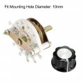 Uxcell 1p6t 1 Pole 6 Throw 1deck Band Channel Rotary Switch Selector With Plastic Knob