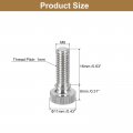Uxcell M6x16mm Knurled Thumb Screws 6pcs Brass Bolts With Shoulder Grip Knobs Fasteners Silver Tone