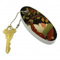 Graphics More Christmas Holiday Deck The Halls Santa Holly Floating Keychain Oval Foam Fishing Boat Buoy Key Float