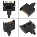 Kimiss Australian 7 Pin Flat Male Trailer Socket Plug 7-pin Connector Adapter With Plastic Gap For Caravan Truck Rv Boat