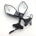 Hk Moto Motorcycle Blue Led Turn Signal Mirror Carbon Fiber Smoke For Honda Cbr 125r 150r Suzuki Sv650s Katana Tl1000r