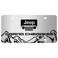 Jeep Grand Cherokee Rock Mountain Graphic Brush Aluminum Metal License Plate Official Licensed 12 In X 6 Universal Fit For Car