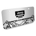 Jeep Grand Cherokee Rock Mountain Graphic Brush Aluminum Metal License Plate Official Licensed 12 In X 6 Universal Fit For Car
